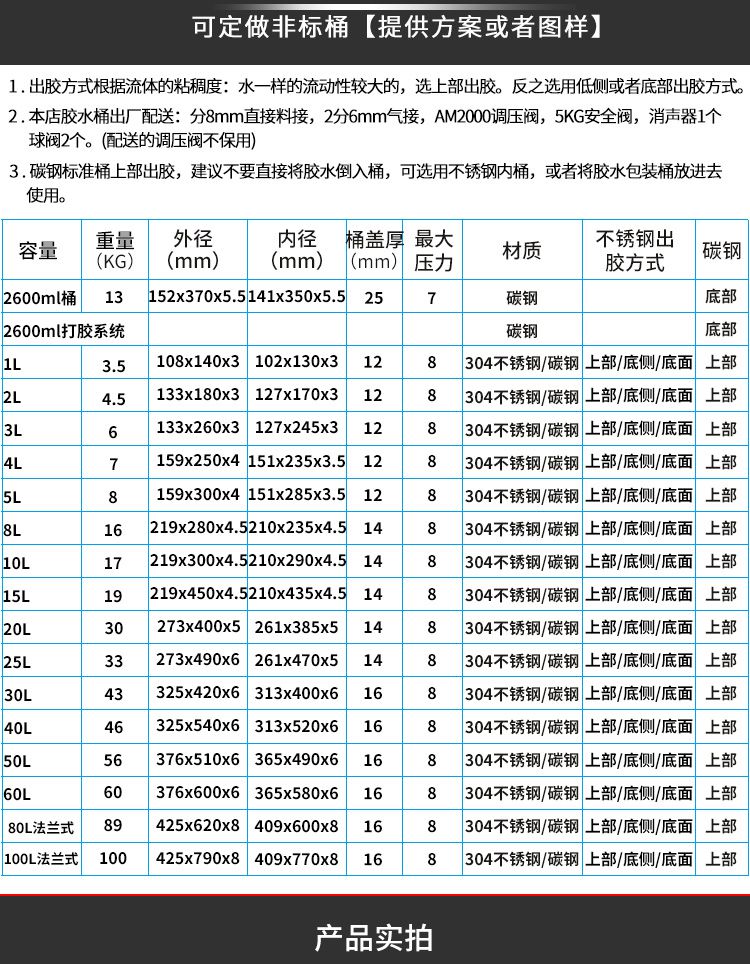 自動攪拌壓力桶參數(shù)