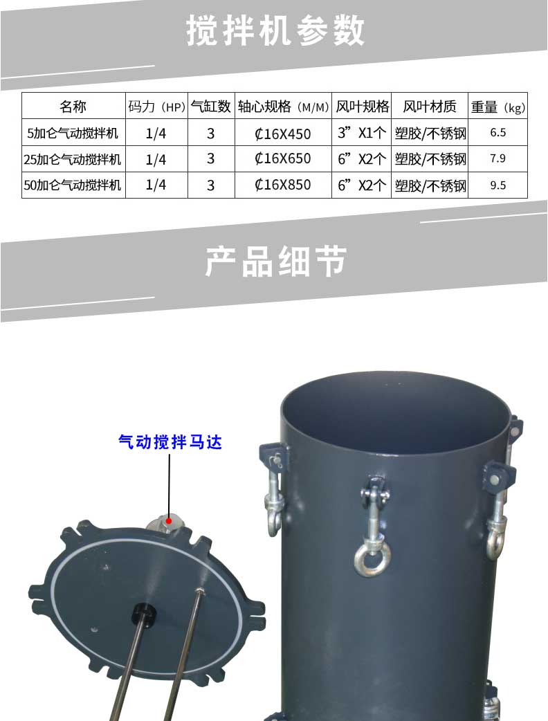 氣動壓力桶攪拌型細(xì)節(jié)
